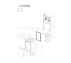 Samsung RF29BB8200QL/AA-00 right refrigerator door parts diagram