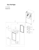 Right refrigerator door parts