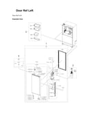 Left refrigerator door parts