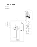Right refrigerator door parts