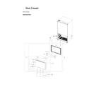 Samsung RF30BB6200AP/AA-00 freezer door parts diagram