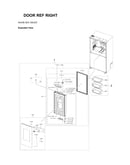 Right refrigerator door parts