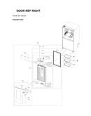 Right refrigerator door parts