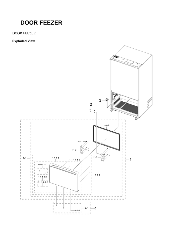 Freezer door parts