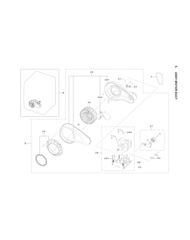 Motor duct assy