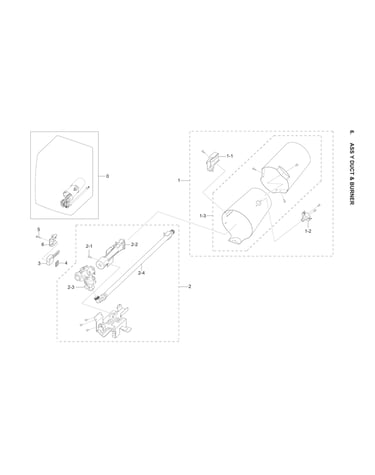 Duct & burner assy