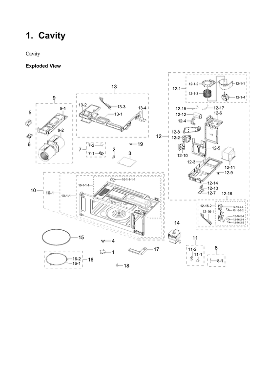 Cavity parts assy