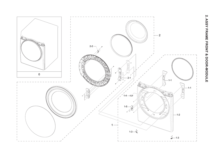 Front frame & door module assy