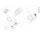 Samsung DVE45B6300W/A3-00 drum assy diagram