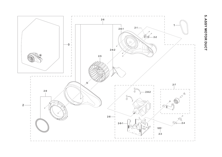 Motor duct assy