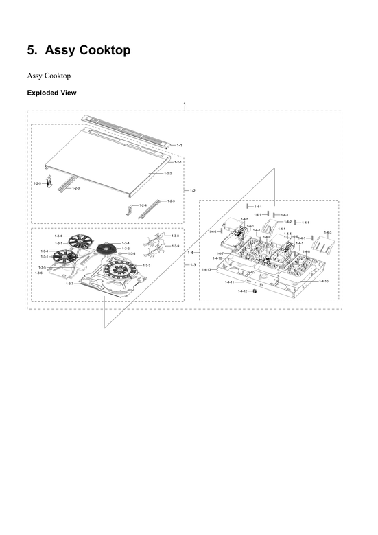 Cooktop assy