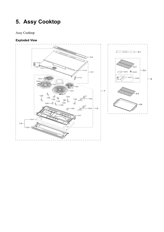 Cooktop assy