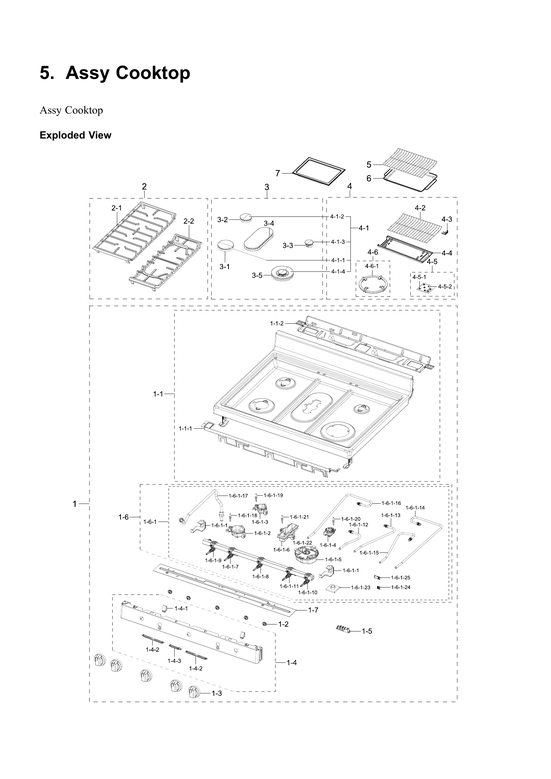 Cooktop assy