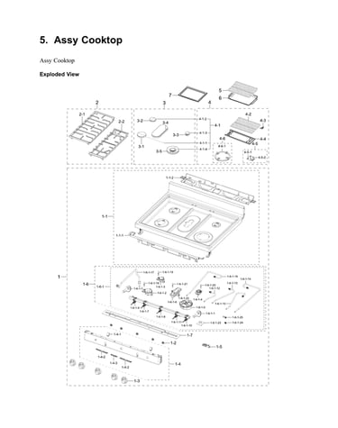 Cooktop assy