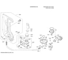 Bosch SHE9ER55UC/50 water inlet/heat pump/sump diagram