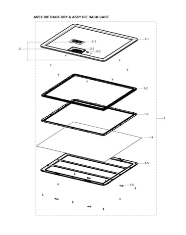 Die rack dry & dir rack case assy