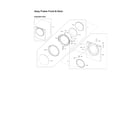 Samsung DV350AEP/XAA-01 front frame & door assy diagram