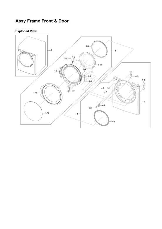 Front frame & door assy