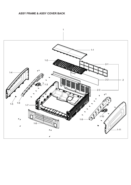 Frame & back cover assy