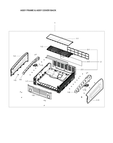 Frame & back cover assy