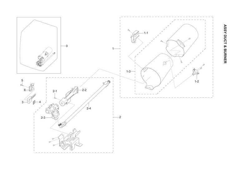 Duct & burner assy