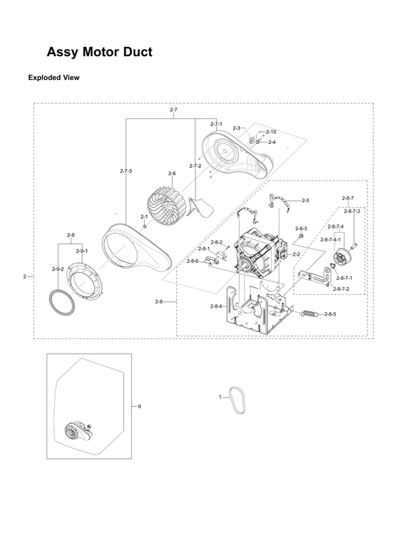 Motor duct assy