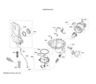 Bosch SHX68T52UC/07 heat pump/water switch/water inlet system diagram