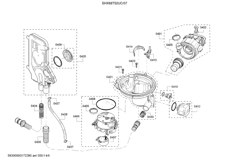 Heat pump/water switch/water inlet system