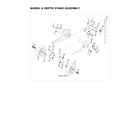 Husqvarna TF224-96083001100 wheel & depth stake assy diagram
