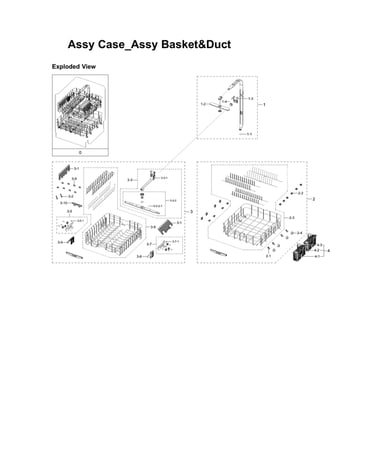 Case, basket, duct assy