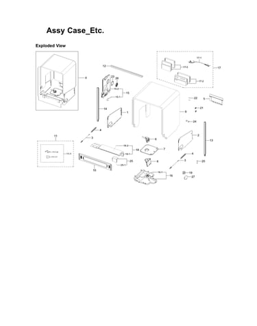Case, etc. assy