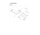 Samsung NE59J7630SW/AA-02 cooktop assy diagram