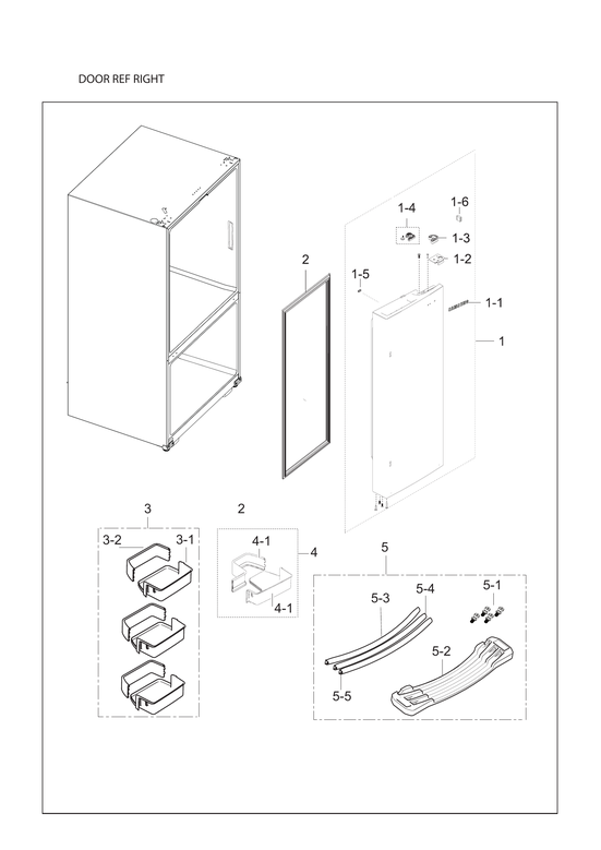 Right refrigerator door