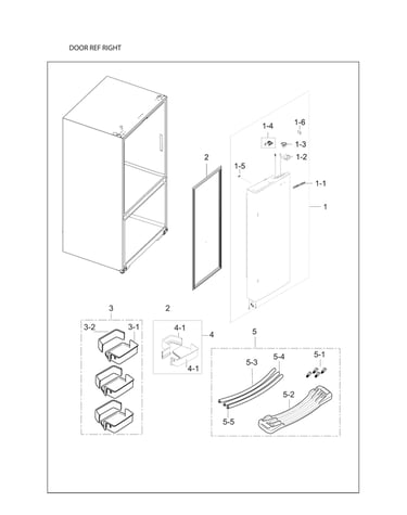 Right refrigerator door