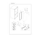Samsung RF23HCEDBSG/AA-02 right refrigerator door parts diagram