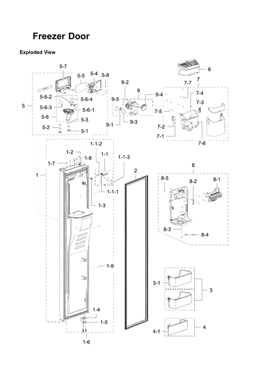 Freezer door