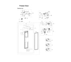Samsung RS22HDHPNWW/AA-02 freezer door parts diagram