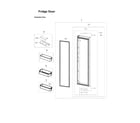 Samsung RS22HDHPNWW/AA-02 refrigerator door parts diagram