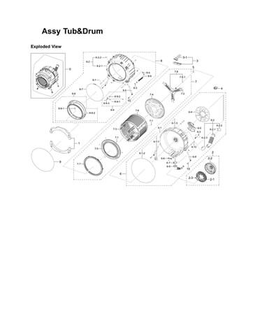 Tub & drum assy
