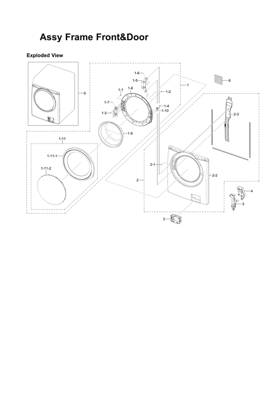 Front frame & door assy