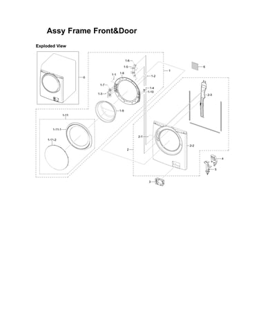 Front frame & door assy