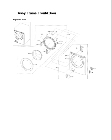 Front frame & door assy