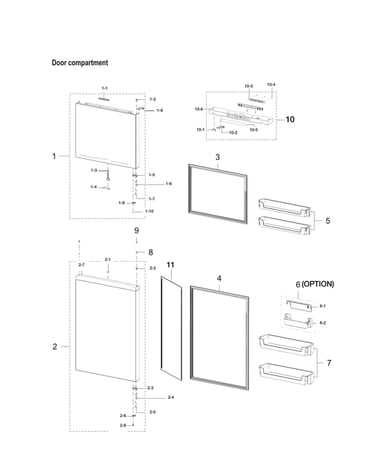 Door compartment