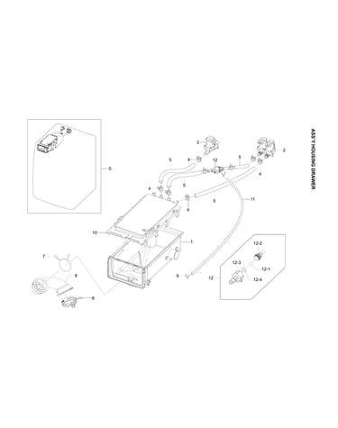 Housing drawer assy