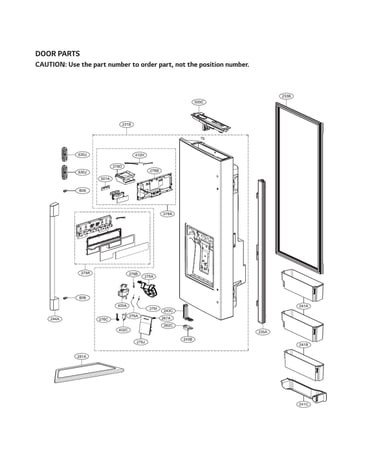 Dispenser door parts