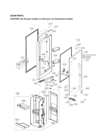 Refrigerator door parts