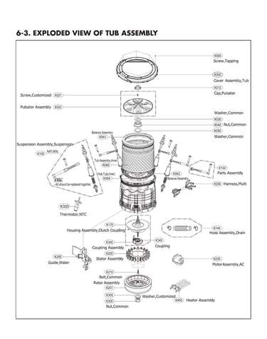 Tub assy