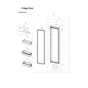 Samsung RS22HDHPNWW/AA-04 refrigerator door parts diagram