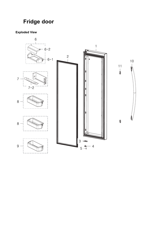 Refrigerator door parts