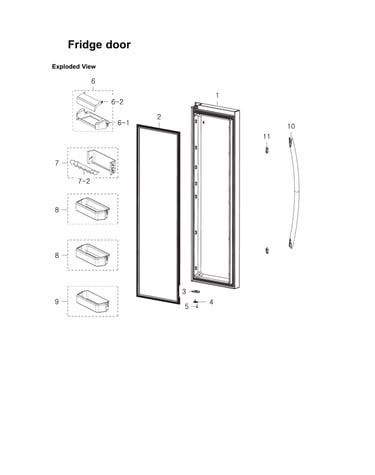 Refrigerator door parts